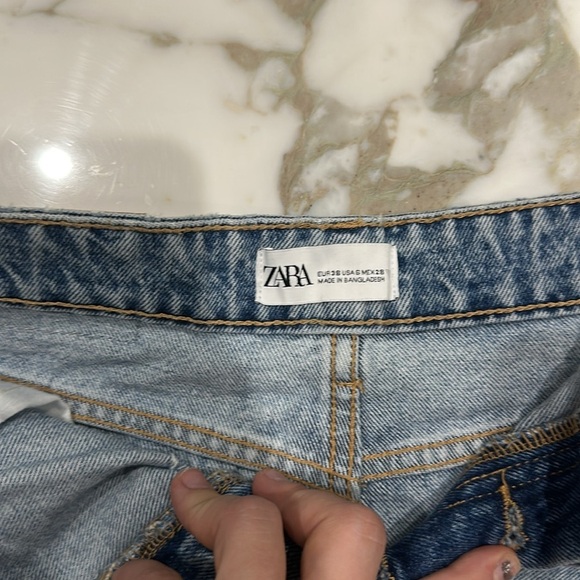Zara women’s button fly Jean shorts size 6 - Picture 5 of 5